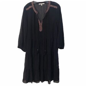 Daniel Rainn Dress Swiss dot textured tier…